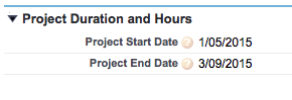 Project Duration Hours