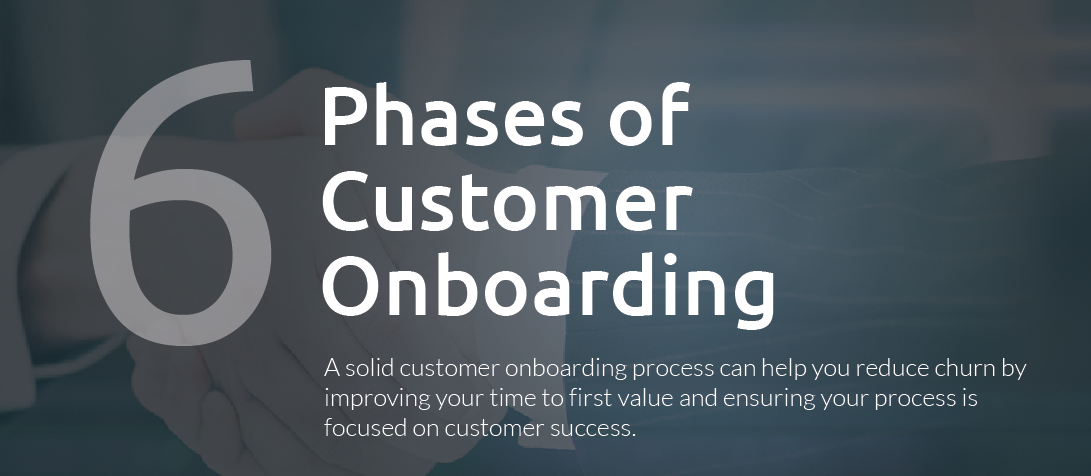 6 phases customer Onboarding infographic