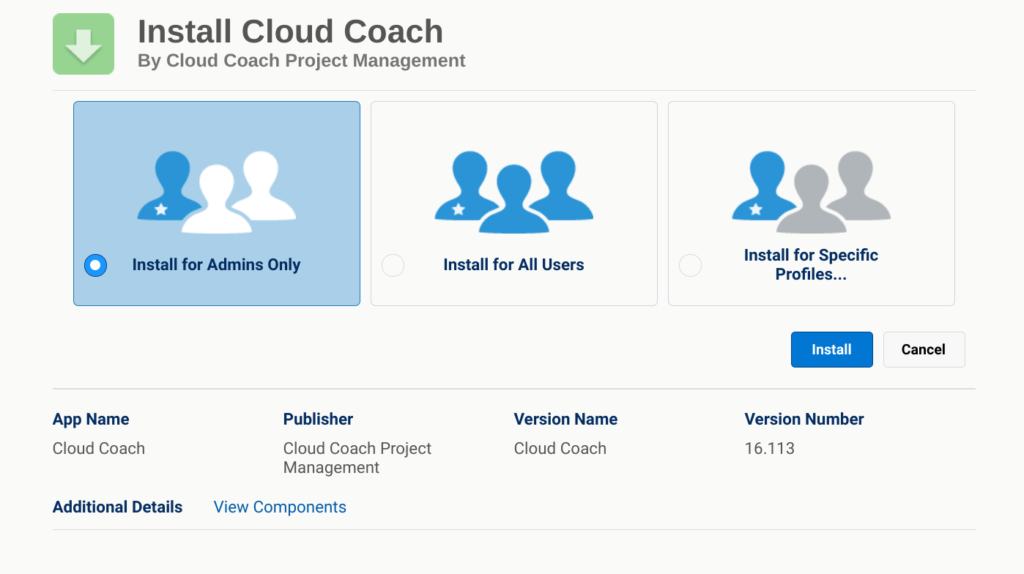 install cloud coach