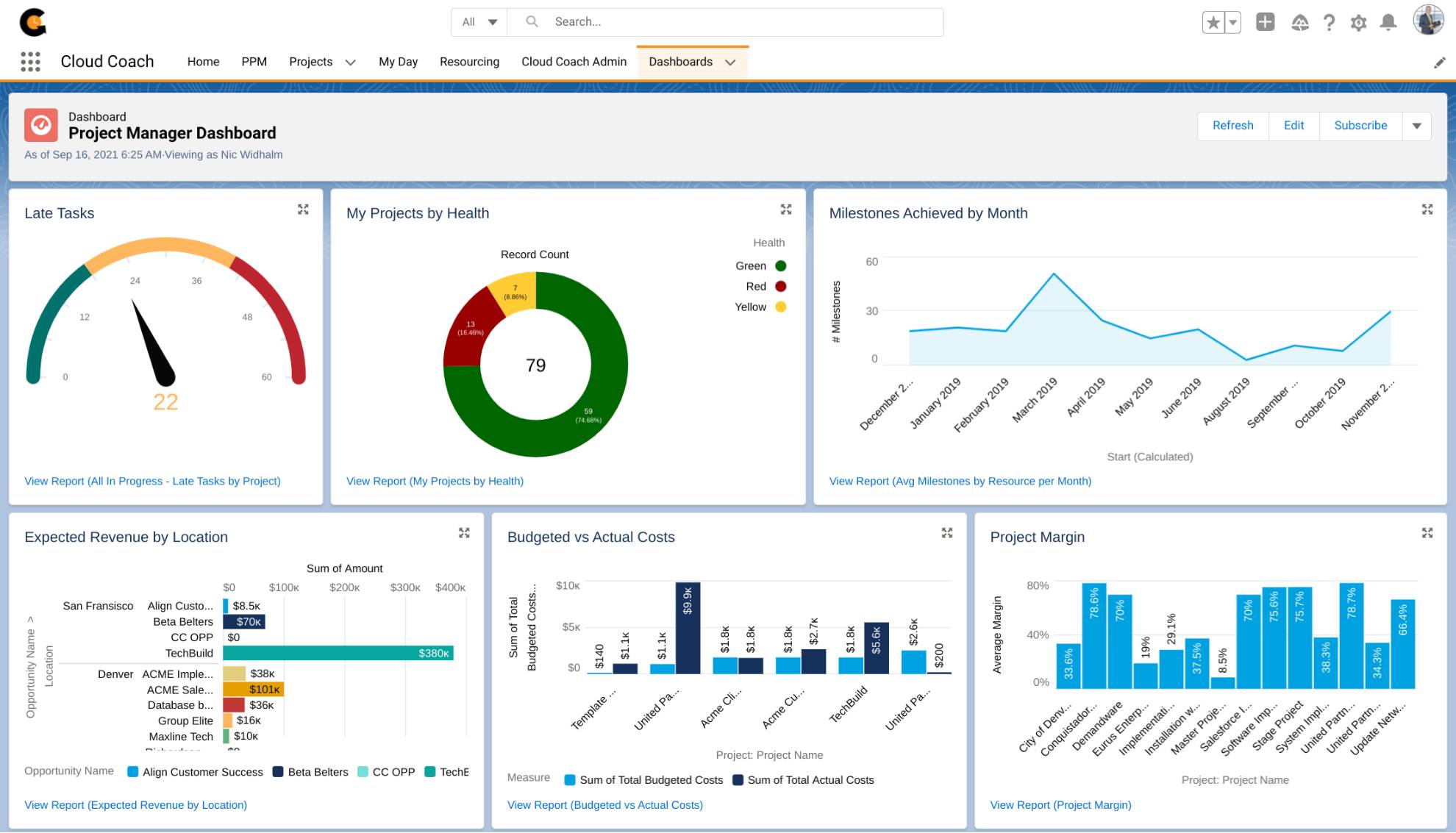 Project Managers Dashboard